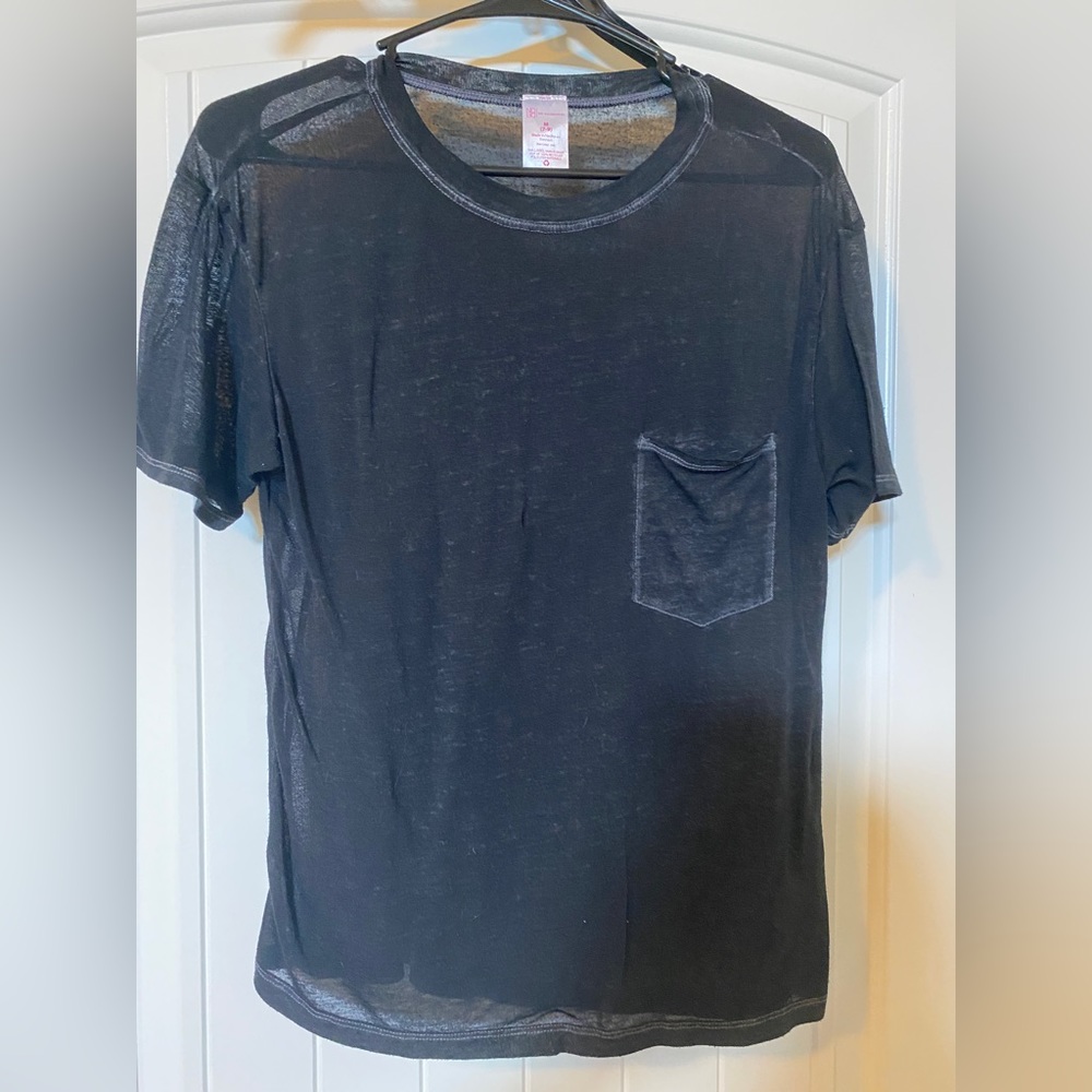 Size small sheer gray t shirt.